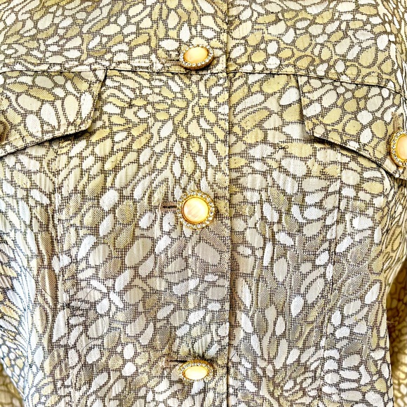 Flashy 1980’s pantsuit by Victor Costa - Picture 4 of 7